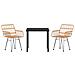 Set da Pranzo per Giardino 3 pcs Marrone Poly Rattan - Foto miniatura 7