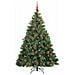 Albero di Natale artificiale con 300 LED Verde 180 cm PE e PVC - Foto miniatura 4