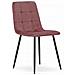 Sedia PYRA in velluto rosa con gambe nere, design moderno x4 - Foto miniatura 2