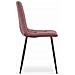Sedia PYRA in velluto rosa con gambe nere, design moderno x4 - Foto miniatura 7