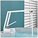 Rubinetto per lavabo da bagno, Blackswan, tipo M120, modello bianco /cromo, misura 19 cm - Foto miniatura 3