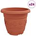 Vaso Rotondo per Fiori 24 pcs Rosso Mattone Ø 26 x 21.5 cm - Foto miniatura 1