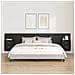 Testata con Comodino 3 pcs Rovere Nero Legno multistrato - Foto miniatura 2