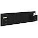 Testata con Comodino 3 pcs Rovere Nero Legno multistrato - Foto miniatura 3