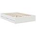 Struttura del letto Bianco 140 x 190 cm Legno Ingegnerizzato - Foto miniatura 6