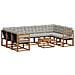 Set di divani da esterno 10 pcs Grigio Naturale e Chiaro - Foto miniatura 1