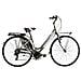 Bici Da Donna City Bike Telaio In Alluminio Bicicletta Misura 28 Linea Dea Cambio 21v Dea21v Completa Di Accessori E Luci A Led - 44 Bianco Fuxia - Foto miniatura 2