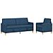 Set di Divani con Storage 2 pcs Blu Poliestere - Foto miniatura 1