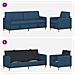 Set di Divani con Storage 2 pcs Blu Poliestere - Foto miniatura 4