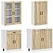 Unità Cucina PORTO 4 pcs Rovere Sonoma Legno ingegnerizzato - Foto miniatura 3