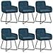 Sedie da pranzo 6 pcs Velluto (V) Blu 59 x 56,5 x 86 cm - Foto miniatura 1