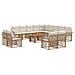 Set Divano da Giardino 14 pz Naturale e Bianco Crema polyrattan - Foto miniatura 1