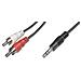 Cavo Stereo Per Collegamento Casse / Pc - 1 Connettore 3.5 Mm. / 2 Connettori Cinch (Rca) Maschio Mt. 10 (Ak 243 10M)  - Foto miniatura 1