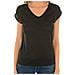T-shirts Silvery S / s V Neck Lurex Top Jrs Donna, Nero, Xs - Foto miniatura 1