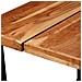 Set da Bar 7 pz in Legno Massello di Acacia Vera Pelle e Tela - Foto miniatura 4