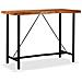 Set da Bar 7 pz in Legno Massello di Acacia Vera Pelle e Tela - Foto miniatura 6