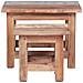 Tavolini Impilabili 2 pz in Legno Massello di Mogano - Foto miniatura 3