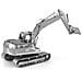 Fascinations Metal Earth Cat Excavator Puzzle Di Metallo 3d - Foto miniatura 2