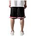 Stripes Mesh Shorts Article Tb243 - Nero-rosso M - Foto miniatura 2