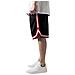 Stripes Mesh Shorts Article Tb243 - Nero-rosso M - Foto miniatura 3