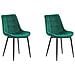 Set Di 2 Sedie Da Pranzo In Velluto Verde Melrose - Foto miniatura 1