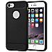 Custodia Compatibile Con Apple Iphone 7 / 7s / 8 / Se 2020 In Brushed Nero - Coperchio Protettivo In Silicone Tpu Flessibile In Look Acciaio Inossidabile-fibra Di Carbonio - Foto miniatura 1