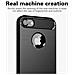 Custodia Compatibile Con Apple Iphone 7 / 7s / 8 / Se 2020 In Brushed Nero - Coperchio Protettivo In Silicone Tpu Flessibile In Look Acciaio Inossidabile-fibra Di Carbonio - Foto miniatura 5