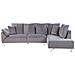 Divano Angolare Sinistro In Velluto A Coste Grigio Lunner - Foto miniatura 9