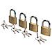 675.152 In Ottone Massiccio Keyed-alike Lucchetti 40mm Confezione Da 4 - Foto miniatura 1
