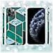 Custodia Compatibile Con Apple Iphone 11 Pro Max (xi Pro Max) In Marmo Oro Bianco Verde Scuro No. 6 - Coperchio Protettivo In Silicone Tpu Con Motivo A Mosaico - Foto miniatura 6