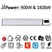 Riscaldatore elettrico 1800W e 900W bianco riscaldatore a infrarossi con termostato, con App Mobile - Foto miniatura 1