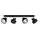 Lampada Da Soffitto Led Con Quattro Faretti Bukko 4x4.3w Nero 170x110x754 Mm Metallo - Foto miniatura 2