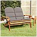 Panchina Giardino Adirondack Cuscini 126 Cm Massello Di Acacia - Foto miniatura 1
