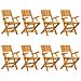 Sedie Da Giardino Pieghevoli 8pz 55x61x90cm Legno Massello Teak - Foto miniatura 1
