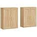 Armadietti A Parete 2 Pz Rovere Sonoma In Legno Multistrato - Foto miniatura 1