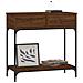 Tavolino Consolle Rovere Marrone 75x34,5x75cm Legno Multistrato - Foto miniatura 3