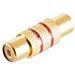 Adattatore -basic-s Accoppiamento Rca A Accoppiamento Rca Metallo Contatti Placcati Oro Rosso (bs57040-mgr) - Foto miniatura 1