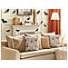 Cuscino Decorativo Gourd Velluto 45 X 45 Cm Motivo Di Piante Beige - Foto miniatura 1