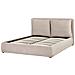 Letto Matrimoniale Contenitore Velluto Beige 160 X 200 Cm Bajonna - Foto miniatura 3