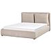 Letto Matrimoniale Contenitore Velluto Beige 160 X 200 Cm Bajonna - Foto miniatura 5