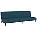 Divano Letto A 2 Posti Blu In Velluto - Foto miniatura 1