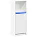 Credenza Con Led Bianca 38x34x100 Cm In Legno Multistrato - Foto miniatura 3