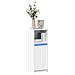 Credenza Con Led Bianca 38x34x100 Cm In Legno Multistrato - Foto miniatura 1