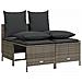 Set Divani da Giardino 4 pz con Cuscini in Polyrattan Grigio - Foto miniatura 1