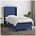 Letto a Molle con Materasso e LED Blu 90x190 cm in Tessuto - Foto miniatura 3