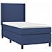 Letto a Molle con Materasso e LED Blu 90x190 cm in Tessuto - Foto miniatura 6
