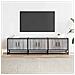 Mobile Tv Grigio Sonoma 150x35x41cm In Truciolato E Metallo - Foto miniatura 3