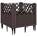 Lusso Casadino -  Fioriera Da Giardino Con Picchetti Marrone 43,5x43,5x43,5 Cm Pp - Foto miniatura 1