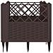 Lusso Casadino -  Fioriera Da Giardino Con Picchetti Marrone 43,5x43,5x43,5 Cm Pp - Foto miniatura 4