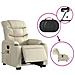 Lusso Casadino -  Poltrona Alzapersona Elettrica Reclinabile Crema In Similpelle - Foto miniatura 5